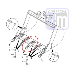 DIENTE ATORNILLADO JCB