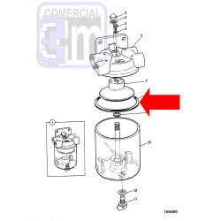 Junta vaso decantador combustible