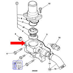 Caja termostato agua motor